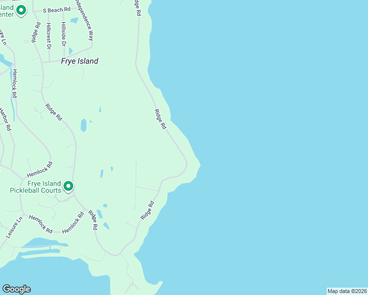 map of restaurants, bars, coffee shops, grocery stores, and more near 1655 Ridge Road in Frye Island