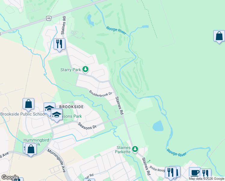 map of restaurants, bars, coffee shops, grocery stores, and more near in Toronto