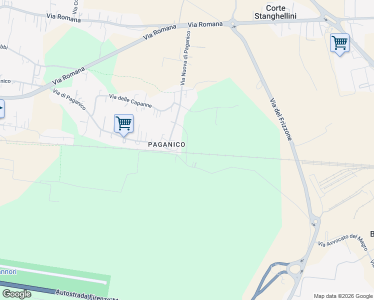 map of restaurants, bars, coffee shops, grocery stores, and more near 9 Via dell'Arpino in Capannori