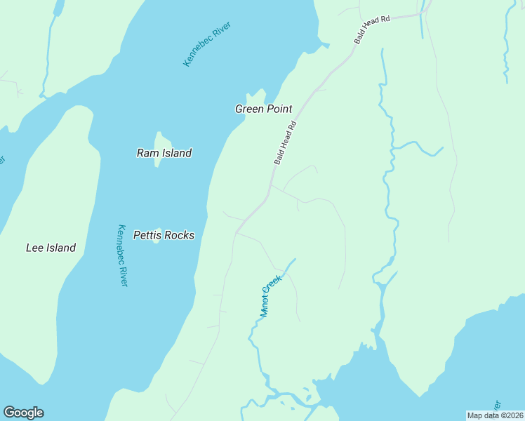 map of restaurants, bars, coffee shops, grocery stores, and more near 346 Bald Head Road in Arrowsic