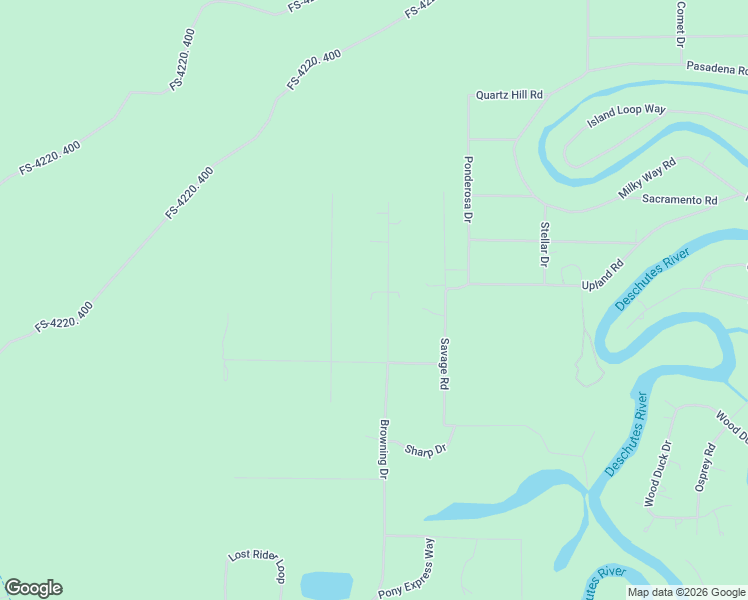 map of restaurants, bars, coffee shops, grocery stores, and more near 56005 Browning Drive in Bend