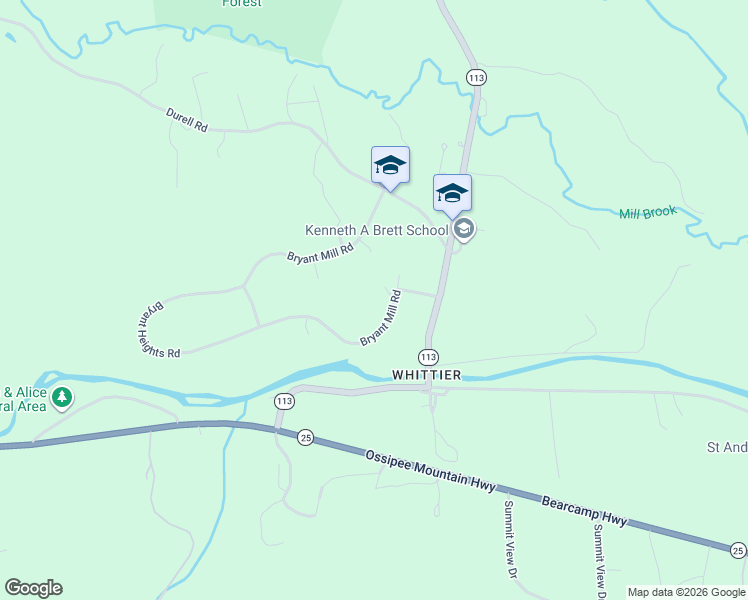 map of restaurants, bars, coffee shops, grocery stores, and more near 76 Bryant Mill Road in Tamworth