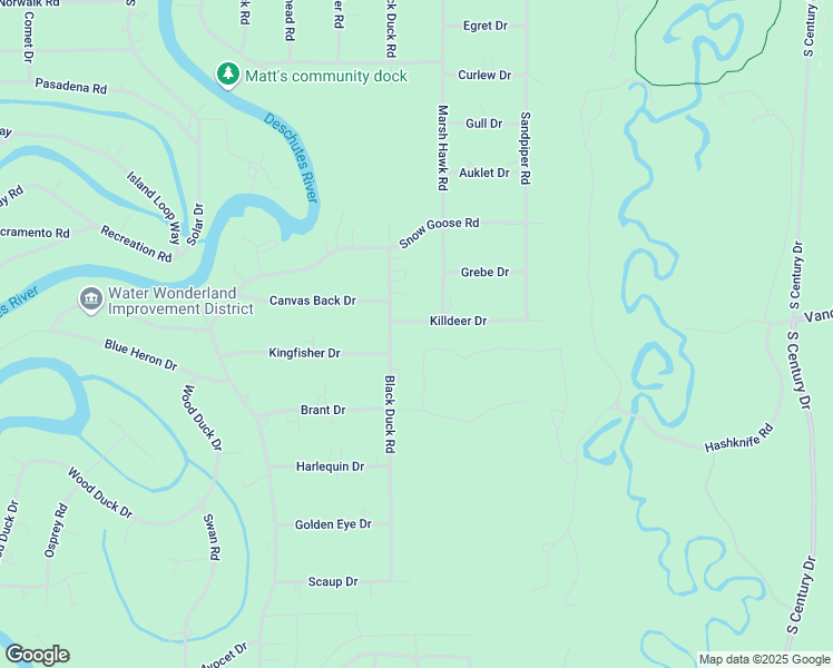 map of restaurants, bars, coffee shops, grocery stores, and more near 17401 Killdeer Drive in Bend