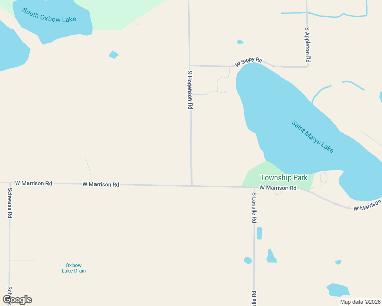 map of restaurants, bars, coffee shops, grocery stores, and more near 6689 South Hogenson Road in Pentwater