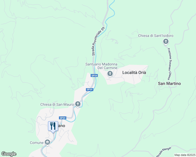 map of restaurants, bars, coffee shops, grocery stores, and more near in Soldano