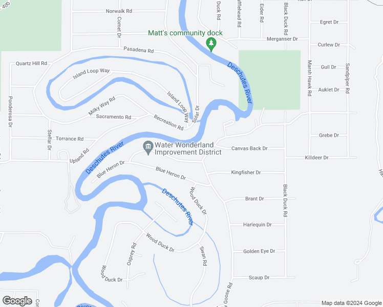 map of restaurants, bars, coffee shops, grocery stores, and more near 17220 Crane Drive in Bend