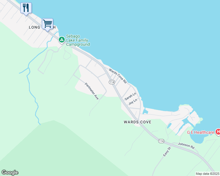 map of restaurants, bars, coffee shops, grocery stores, and more near 47 Perimeter Avenue in Standish