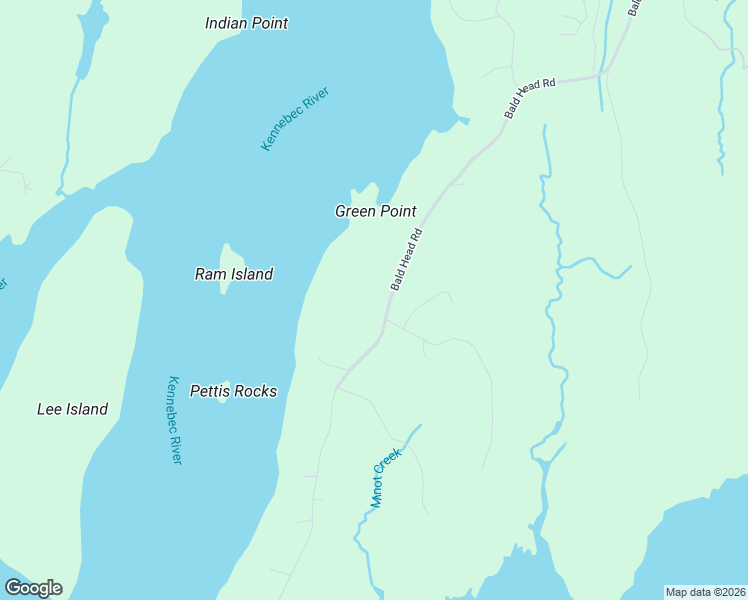 map of restaurants, bars, coffee shops, grocery stores, and more near 346 Bald Head Road in Arrowsic