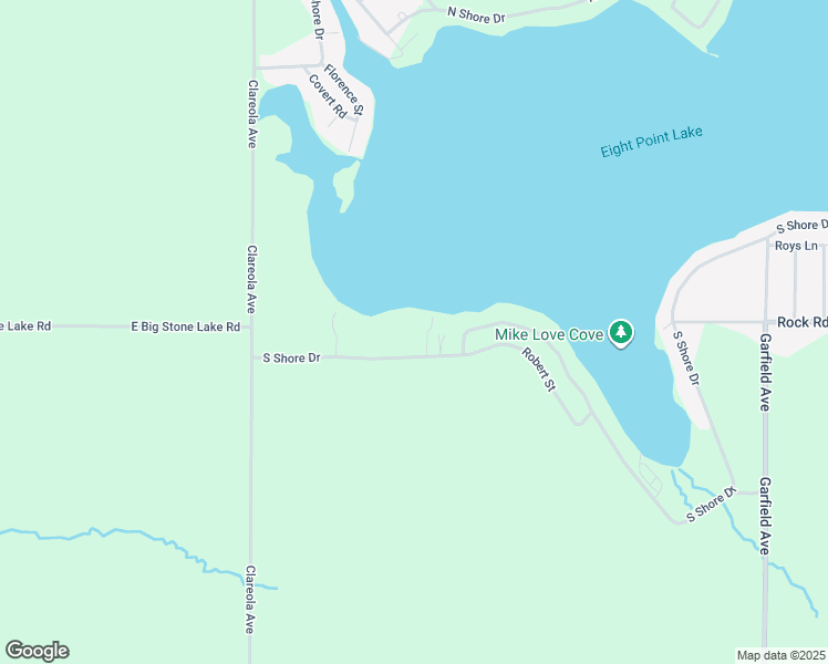 map of restaurants, bars, coffee shops, grocery stores, and more near 11664 South Shore Drive in Lake