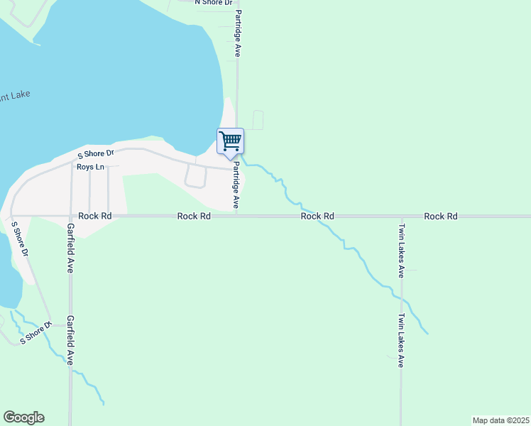 map of restaurants, bars, coffee shops, grocery stores, and more near 10510 Rock Road in Lake