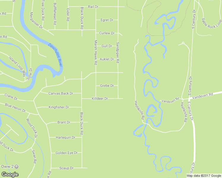 map of restaurants, bars, coffee shops, grocery stores, and more near 17473 Grebe Drive in Bend