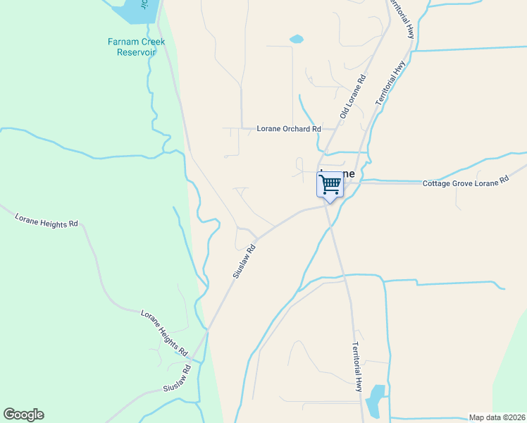map of restaurants, bars, coffee shops, grocery stores, and more near 27657 Siuslaw Road in Lorane