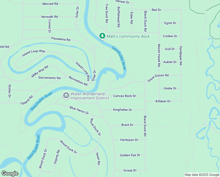 map of restaurants, bars, coffee shops, grocery stores, and more near 56058 Snow Goose Road in Bend