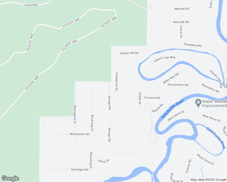 map of restaurants, bars, coffee shops, grocery stores, and more near 56083 Gothard Way in Bend