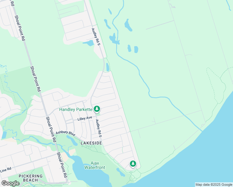 map of restaurants, bars, coffee shops, grocery stores, and more near 34 Moynahan Crescent in Ajax