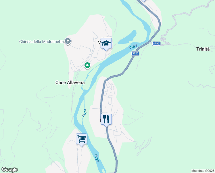 map of restaurants, bars, coffee shops, grocery stores, and more near 51 Via Edmondo de Amicis in Porra