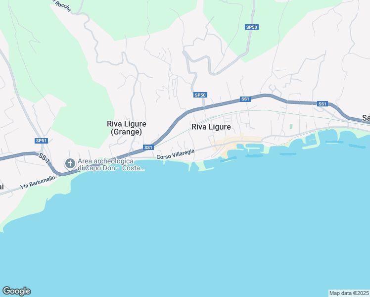 map of restaurants, bars, coffee shops, grocery stores, and more near 90 Corso Villaregia in Riva Ligure