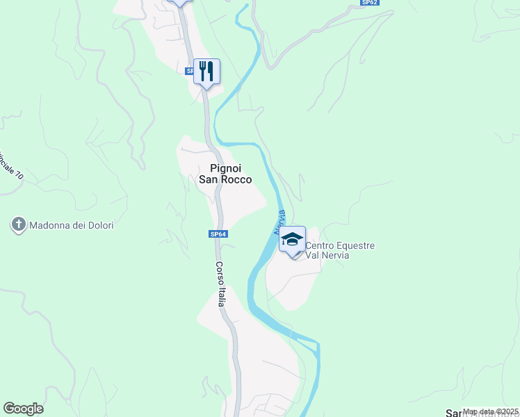 map of restaurants, bars, coffee shops, grocery stores, and more near 252 Corso Italia in Pignoi San Rocco