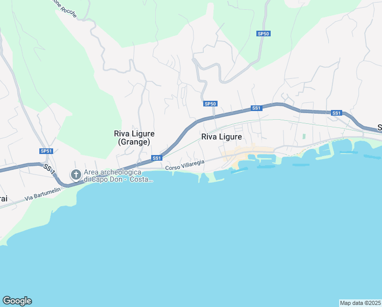 map of restaurants, bars, coffee shops, grocery stores, and more near 90 Corso Villaregia in Riva Ligure