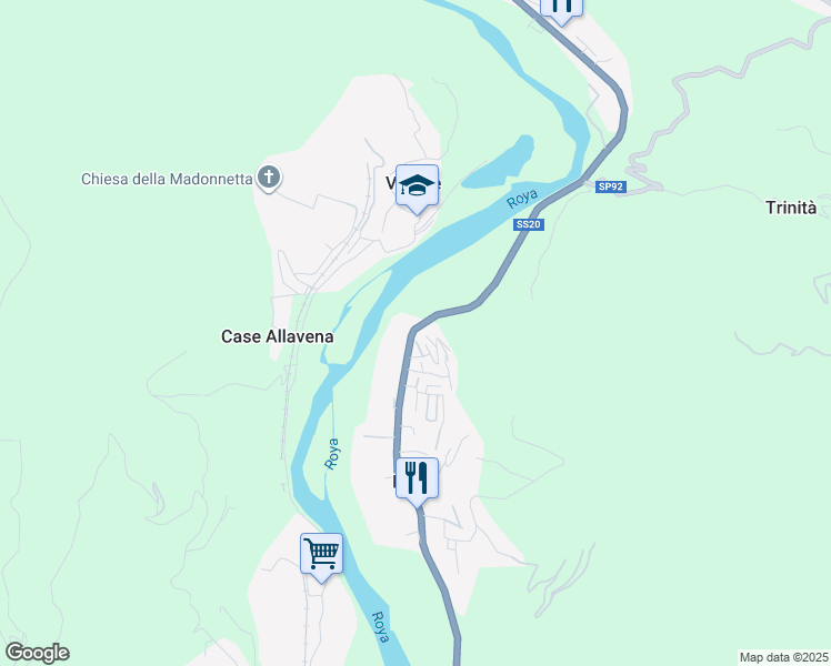 map of restaurants, bars, coffee shops, grocery stores, and more near 51 Via Edmondo de Amicis in Porra