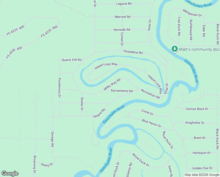 map of restaurants, bars, coffee shops, grocery stores, and more near 17064 Sacramento Road in Bend