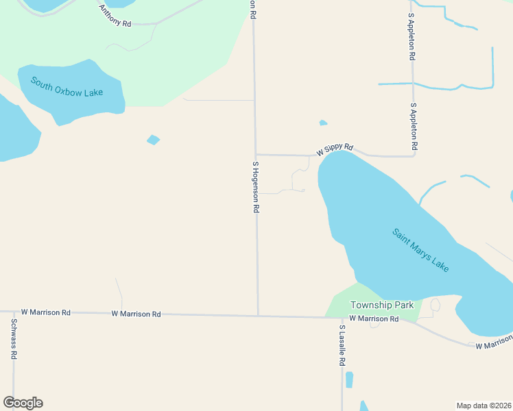 map of restaurants, bars, coffee shops, grocery stores, and more near 6525 South Hogenson Road in Pentwater