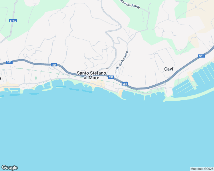 map of restaurants, bars, coffee shops, grocery stores, and more near 14 Via Pisa in Santo Stefano Al Mare