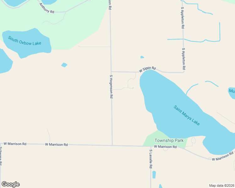 map of restaurants, bars, coffee shops, grocery stores, and more near 6525 South Hogenson Road in Pentwater