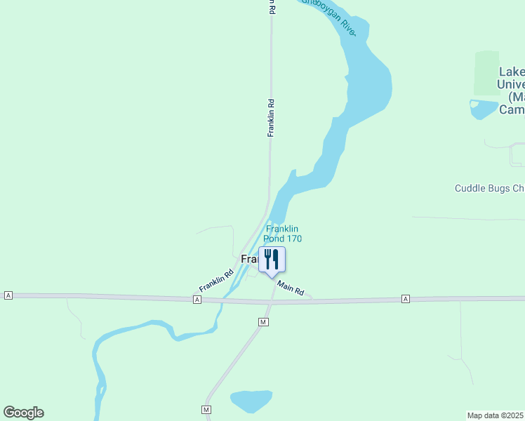 map of restaurants, bars, coffee shops, grocery stores, and more near N8206 Franklin Road in Plymouth