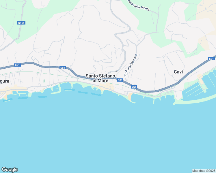 map of restaurants, bars, coffee shops, grocery stores, and more near 14 Via Pisa in Santo Stefano Al Mare