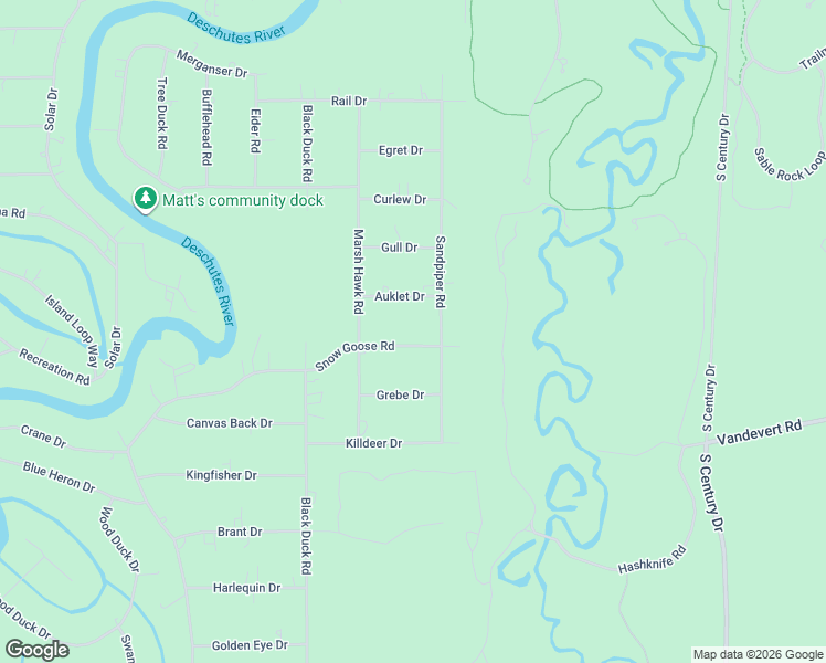 map of restaurants, bars, coffee shops, grocery stores, and more near 17476 Snow Goose Road in Bend