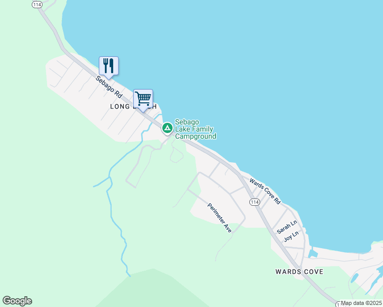 map of restaurants, bars, coffee shops, grocery stores, and more near 1529 Richville Road in Standish