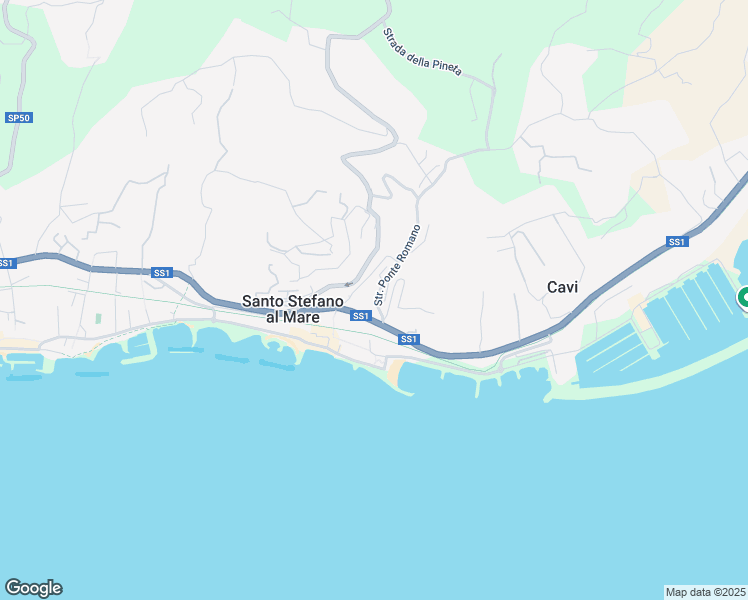 map of restaurants, bars, coffee shops, grocery stores, and more near 1 Strada Ponte Romano in Santo Stefano al Mare