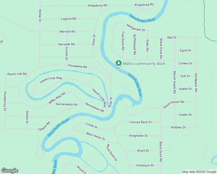 map of restaurants, bars, coffee shops, grocery stores, and more near 56143 Solar Drive in Bend