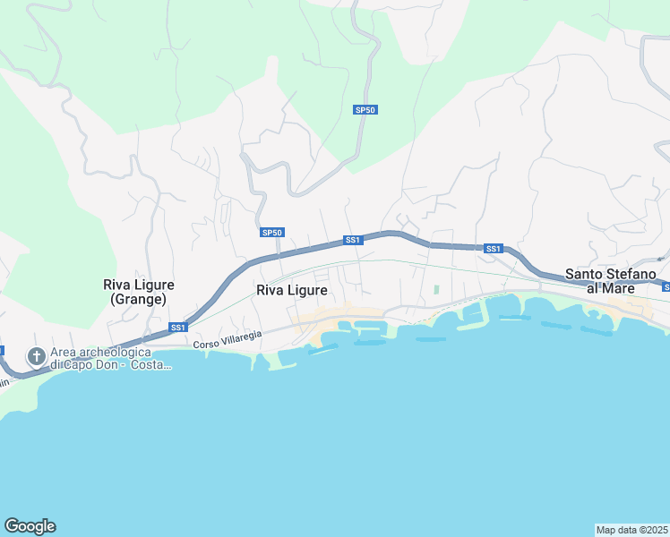 map of restaurants, bars, coffee shops, grocery stores, and more near 21 Via Vigne in Riva Ligure
