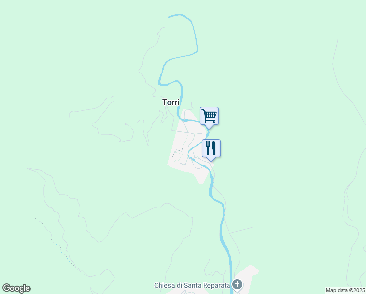 map of restaurants, bars, coffee shops, grocery stores, and more near 6 Via Canavai in Torri
