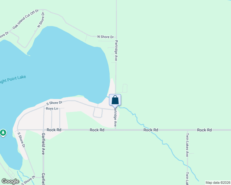 map of restaurants, bars, coffee shops, grocery stores, and more near 10301 Partridge Avenue in Lake