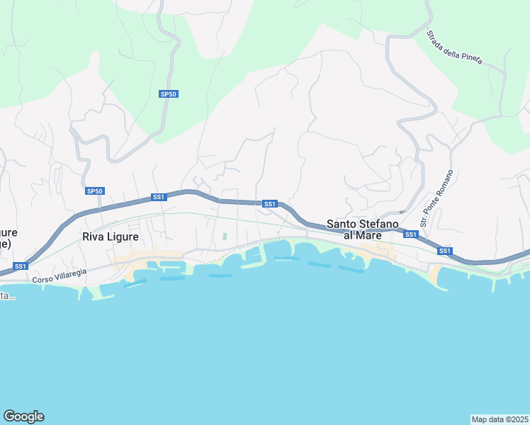 map of restaurants, bars, coffee shops, grocery stores, and more near 19 Via Cardinale Meglia in Santo Stefano al Mare