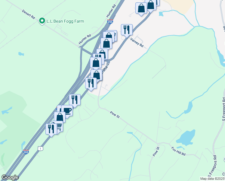 map of restaurants, bars, coffee shops, grocery stores, and more near 23 Harvest Ridge Road in Freeport
