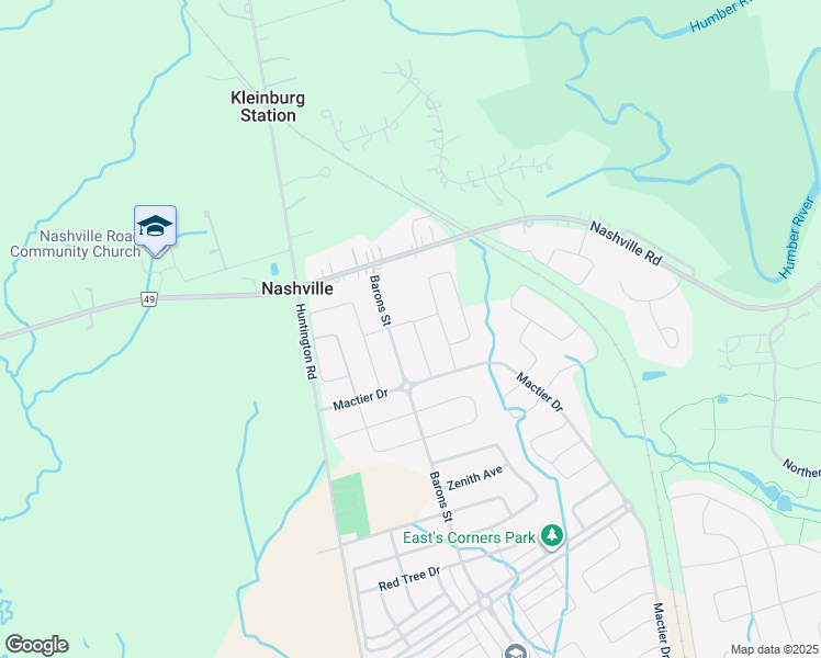 map of restaurants, bars, coffee shops, grocery stores, and more near 10 Ghent Drive in Vaughan