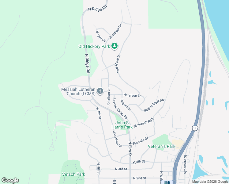map of restaurants, bars, coffee shops, grocery stores, and more near 525 Regent Drive in La Crescent