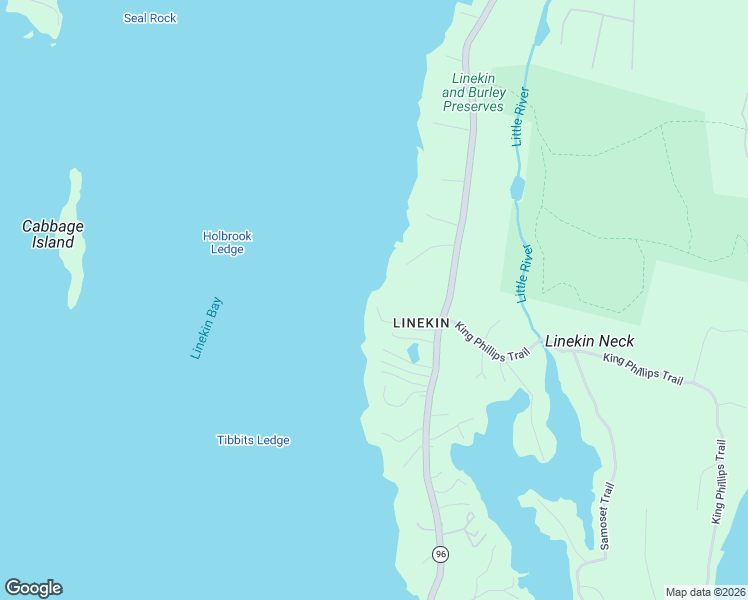 map of restaurants, bars, coffee shops, grocery stores, and more near 606 Ocean Point Road in Boothbay