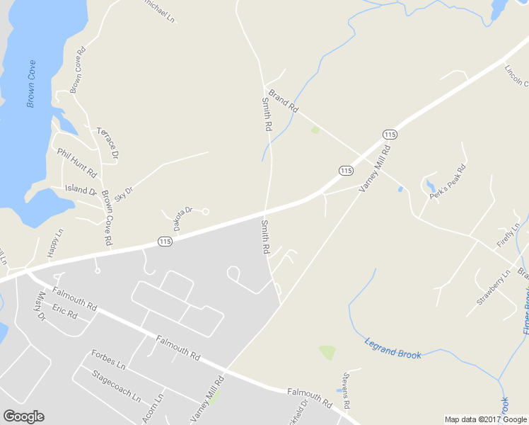 map of restaurants, bars, coffee shops, grocery stores, and more near 37 Smith Road in Windham