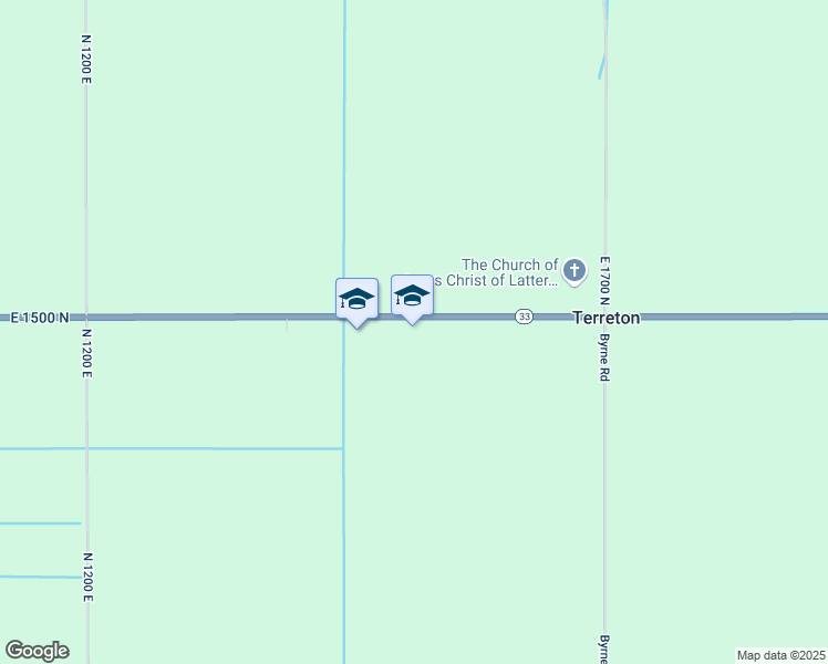 map of restaurants, bars, coffee shops, grocery stores, and more near 1260 East 1500 North in Terreton