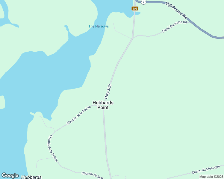 map of restaurants, bars, coffee shops, grocery stores, and more near 3542 Nova Scotia 308 in Hubbards Point