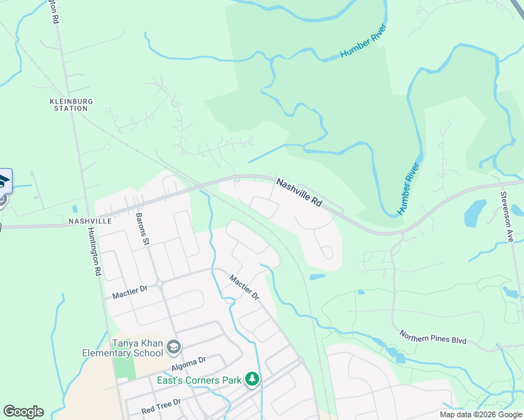 map of restaurants, bars, coffee shops, grocery stores, and more near 105 Coldwell Bay Circle in Vaughan