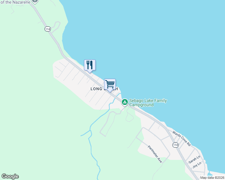 map of restaurants, bars, coffee shops, grocery stores, and more near 2 Pickering Street in Sebago