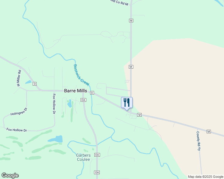 map of restaurants, bars, coffee shops, grocery stores, and more near Bostwick Valley Road in West Salem