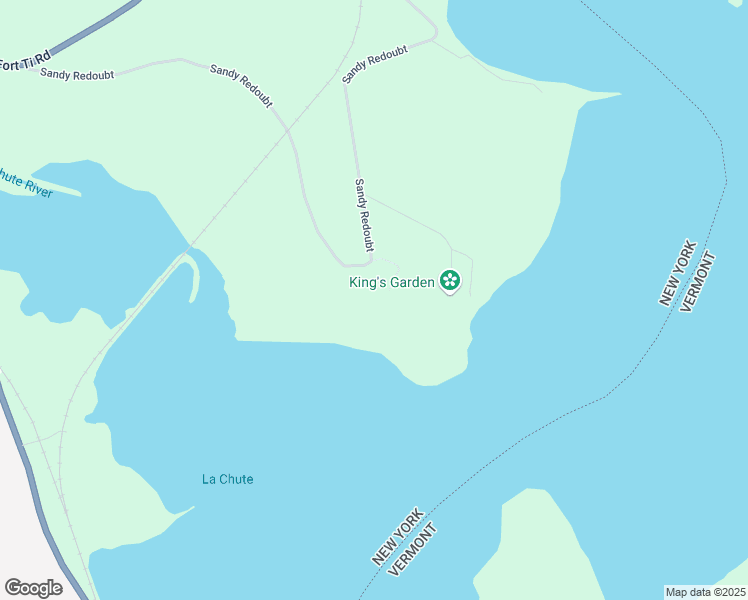 map of restaurants, bars, coffee shops, grocery stores, and more near 30 Fort Ti Road in Ticonderoga