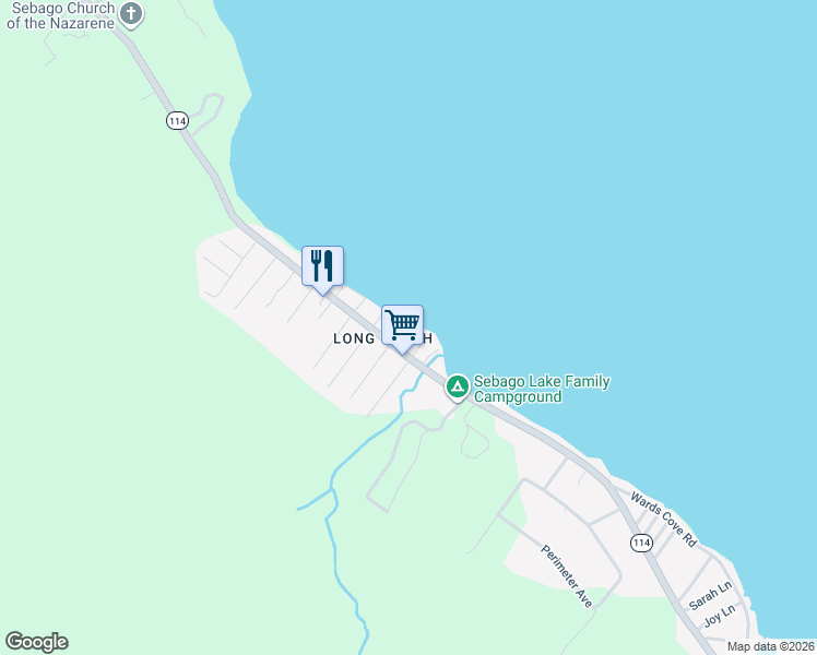 map of restaurants, bars, coffee shops, grocery stores, and more near 2 Pickering Street in Sebago